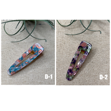 Load image into Gallery viewer, 1 PCS Barrette Acrylic Resin Hair Clips Geometric Alligator Hair Barrettes
