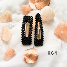 Load image into Gallery viewer, Beaded Hair Clips 2 pieces multiple colors.