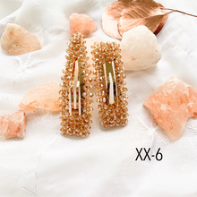 Load image into Gallery viewer, Beaded Hair Clips 2 pieces multiple colors.