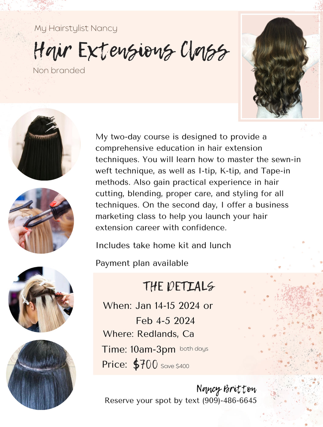 Hair Extensions Master Class