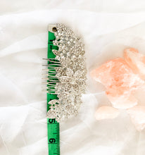 Load image into Gallery viewer, Silver with crystals wedding hair comb
