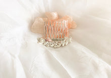 Load image into Gallery viewer, Wedding Hair Comb silver with crystals
