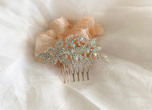 Load image into Gallery viewer, Silver with crystals wedding comb
