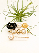 Load image into Gallery viewer, 3 piece cat inspired hair clips
