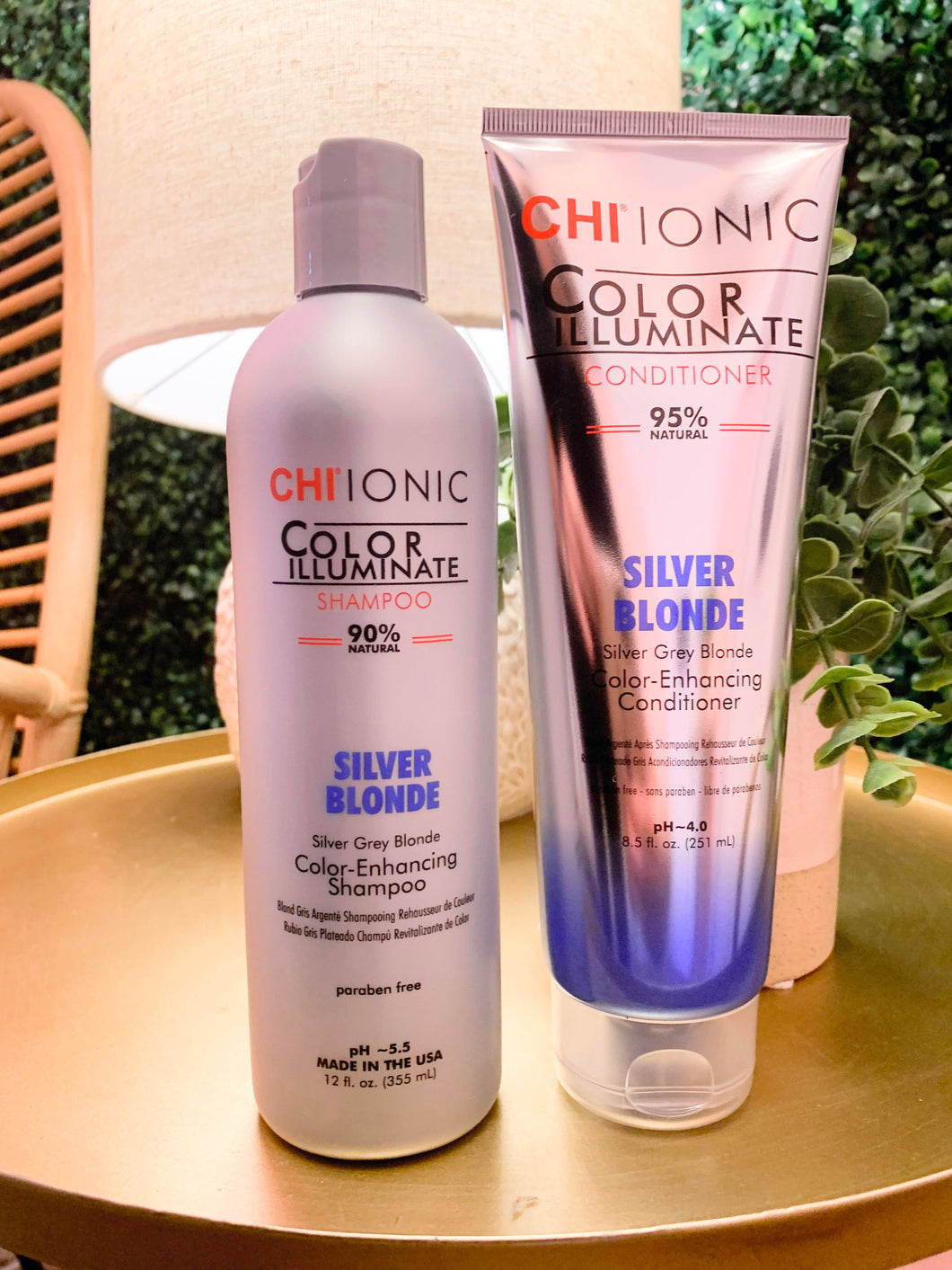 Chi Silver Blonde Shampoo and Conditioner Set