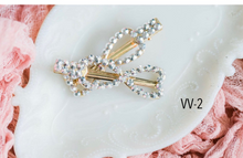 Load image into Gallery viewer, Gold hair clip with Rhinestones multiple designs 2 pcs
